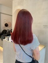 ガリカ 横浜(Gallica) 高発色ワインレッド×ツヤ髪ロングストレートヘア