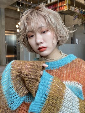 レイヤーボブ/ハイトーンカラー/レイヤーカット/髪質改善[登戸]