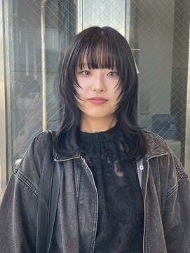 ザザ ZA/ZA 茗荷谷 ウルフカット/ウルフレイヤー/透明感グレージュ