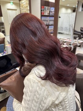 ファブ 千葉店(FaB) 【ブリーチなしダブルカラー×ボルドーカラー】