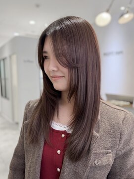 マッシュ 天王寺あべの(MASHU) 柔らかヘーゼルブラウンと顔まわりレイヤー【天王寺/あべの】