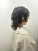 ウルフパーマ×春色ラベンダーカラー