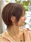 白髪ぼかしハイライトミニウルフウルフレイヤーショートレイヤー
