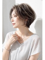 アッシュ 学芸大学店(Ash)&nbsp;ショートボブ/大人女性/グレージュ/白髪ぼかし/脱白髪染め