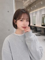 フォト 新宿三丁目(foto) 地毛風縮毛矯正韓国風顔まわりレイヤー小顔ボブ切りっぱなしボブ