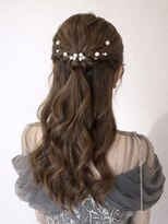 キリ 逗子(kiri)&nbsp;逗子葉山ハーフアップヘアアレンジヘアメイク巻き髪結婚式Y352