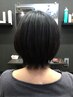 【2ヶ月以内に♪】"炭酸泉&処理剤付"カット＋艶白髪染めリタッチ  7500