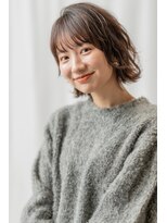 ケアリー 武蔵小杉(Carelly)&nbsp;大人かわいい前髪セシルカットココアブラウンフリンジウェーブ