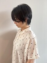 トップヘアーヒルズ 安城(TOP HAIR HILLS)&nbsp;前髪にニュアンスのおいたショートスタイル/アッシュブラック