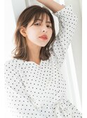 【FRAME  天王寺北口】切りっぱなしミディアム×マロンベージュ