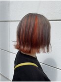 ベージュ×オレンジ