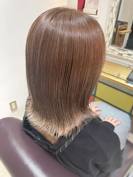 ネオリーブ チッタ 阿佐ヶ谷店(Neolive citta) ミディアム簡単スタイリング☆ミルクティーベージュカラー