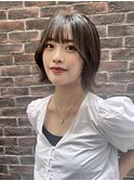 韓国前髪顔周りロング×インナーグレージュ[心斎橋/髪質改善]