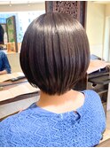 縮毛矯正/髪質改善/ボブ/丸みショート