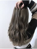 透明感カラー。ブリーチなしシアーグレージュ