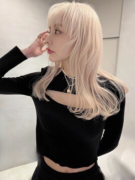 ペレ 梅田(PELE) 前髪/アンブレラカラー/こなれミディ/イメチェン/ウェーブパーマ