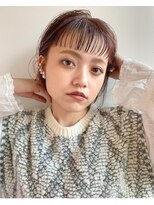 バブルス 春日部店(BUBBLES) ワインレッド×ショートボブ