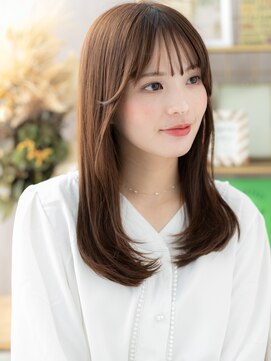 カバーヘア ブリス 戸田公園西口店(COVER HAIR bliss) ピンクブラウン艶カラーエアストレートh3戸田公園20代30代40代