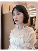 ロンド ブランシュ 錦糸町北口(Lond blanche)&nbsp;イメチェン外ハネボブ美髪ワイドバングミディアム縮毛矯正ボブ