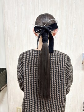 美容室グラード(GRADO) ベロアリボン×水引