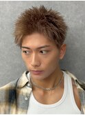 スパイキーショートザクザクショートアップバングツーブロック