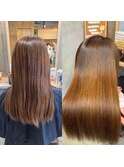 秋の小顔◎髪質改善縮毛矯正ロング