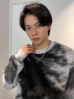 トリッカ シブヤ(TRICCA SHIBUYA)&nbsp;メンズカットパーマニュアンス毛流れセンターパートアップバング