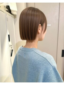 サンド 池袋 2nd(sand) ぱつっとミニボブ/ブリーチなしダブルカラー/ベージュ