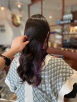 ウツギ(UTSUGI) 青みパープルのインナーカラー