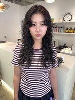 フィット ヒュー 千葉(fit hue) ミルクティーブロンド/ダークブルー/デジタルパーマ/千葉駅