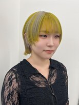 ゴウトゥデイシェアサロン 町田店(GO TODAY SHAiRE SALON)&nbsp;デザインカラー×イエローカラー×ショートウルフ【町田】