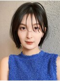 ボブ/レイヤーカット/髪質改善/ウェットヘア/オリーブベージュ