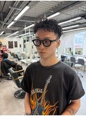メガネ似合うルーズパーマ