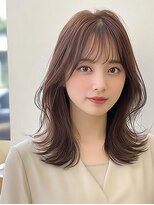 リュドール 名駅(Rue D'or)&nbsp;ブラウン×ミディアムレイヤーカット×髪質改善
