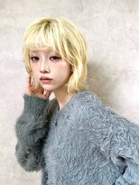 メゾンドイギー(MAISON de IGGY)&nbsp;ハッシュボブ/抜きっぱなしブロンド/外ハネボブ/ダブルカラー