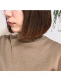 切りっぱなしナチュラルボブ