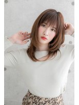ヘアアンドビューティー ミック(Hair & Beauty miq) シースルーバングが大人かわいいレイヤーミディアムa