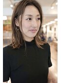《e's中目黒美容室》立体感が美しいロブ×ハイライト
