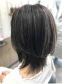 20代30代大人可愛いハイライト小顔ひし形くびれロブ