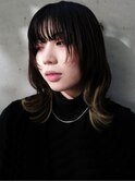 ウルフマッシュ×ワンポイント裾カラー