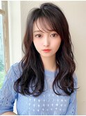 大人かわいい 2wayバング レイヤーカット グレーベージュ 