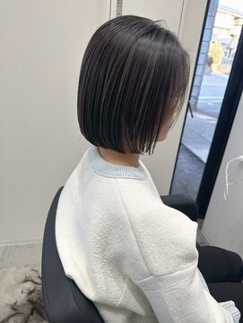ワク 岡崎店(waku) コントラストハイライト×艶BOB