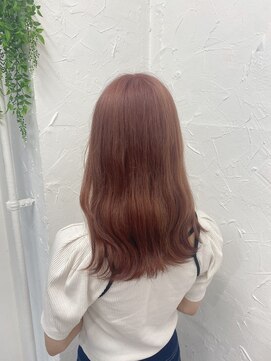 プライズ 表参道原宿店(prize) ピンクベージュミディアム暖色カラー黒髪卒業ダブルカラー