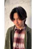 ニュアンスパーマセンターパートツーブロックウルフ