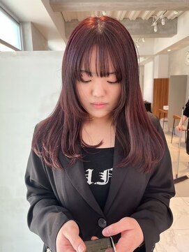 ガリカ 大名(Gallica) 【森千晶】かわいいウルフレイヤーロング/透明感チェリーレッド