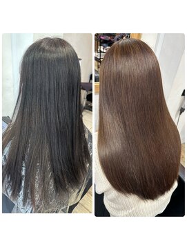 ハーツ(Heart's) 白髪ぼかしビフォーアフター/脱白髪染めカラー