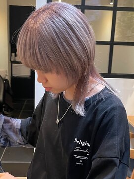 ウィーブス セタガヤ(weaves -SETAGAYA-) 小顔クラゲヘアー×プラチナラベンダー×デザインカラー