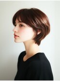 小顔ショート/白髪ぼかし/ハイライト/40代50代