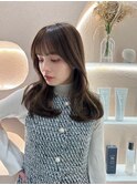 髪質改善＊顔回り似合わせカットセミロング＊美髪【Zina藤崎】