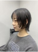 中性ウルフ/ボブルフ/ウェットヘア